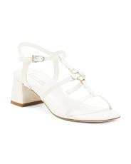 Handmade In Brazil Patent Leather Hana Block Heeled Sandals | TJ Maxx