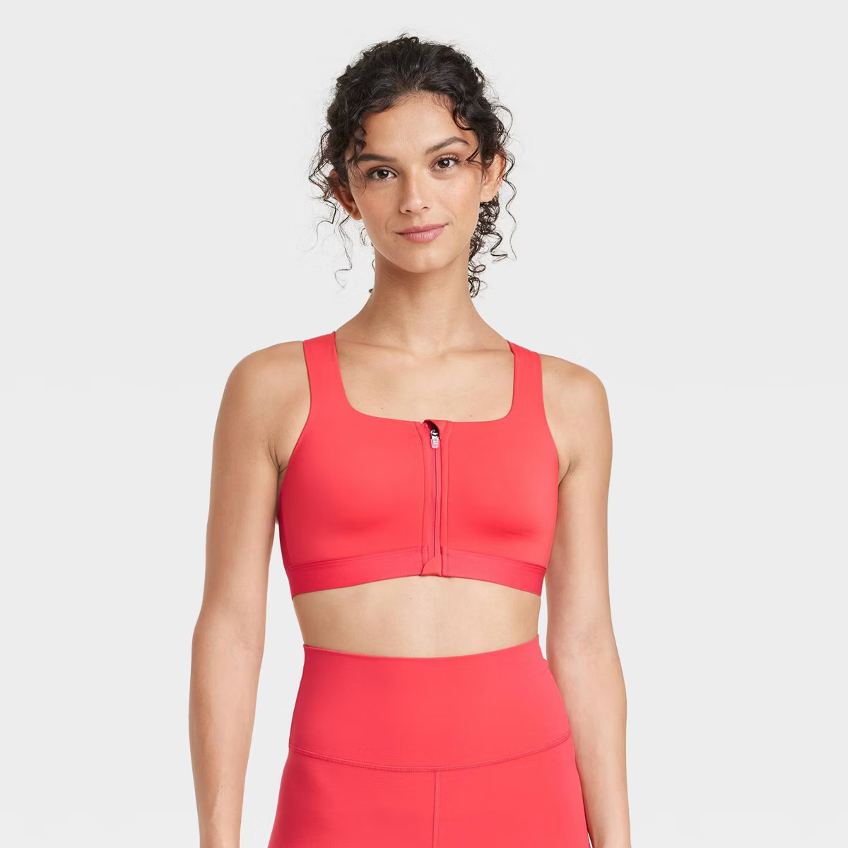 Women's Sculpt High Support Zip Front Sports Bra - All In Motion™ | Target