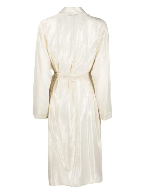 metallic belted trench coat | Farfetch Global