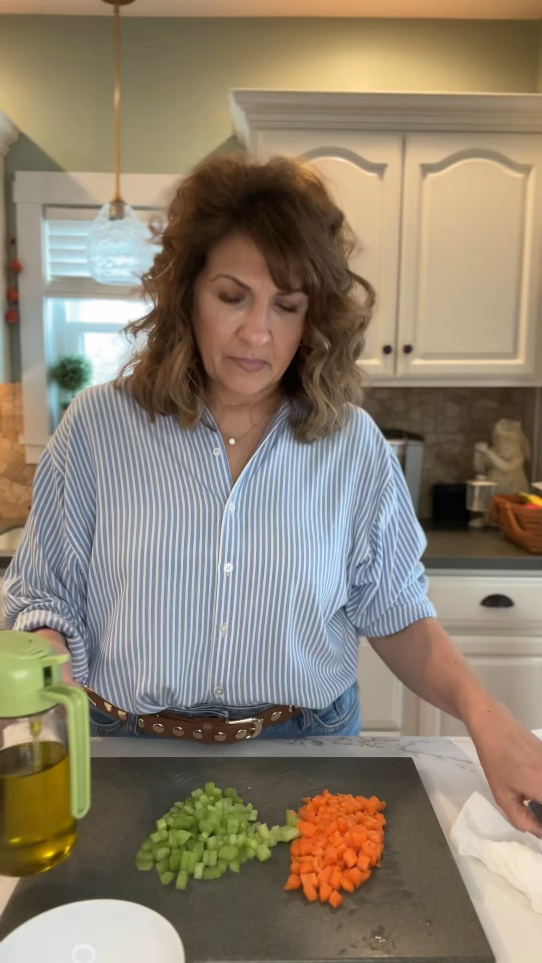 I started using a refillable oil sprayer instead of pouring oil straight from the bottle. It helps control how much you use and spreads it evenly on food. Great for the air fryer, sheet pan meals, vegetables, and salads. I keep it right next to the stove so I use it every day. 

#LTKHome #LTKfoodie