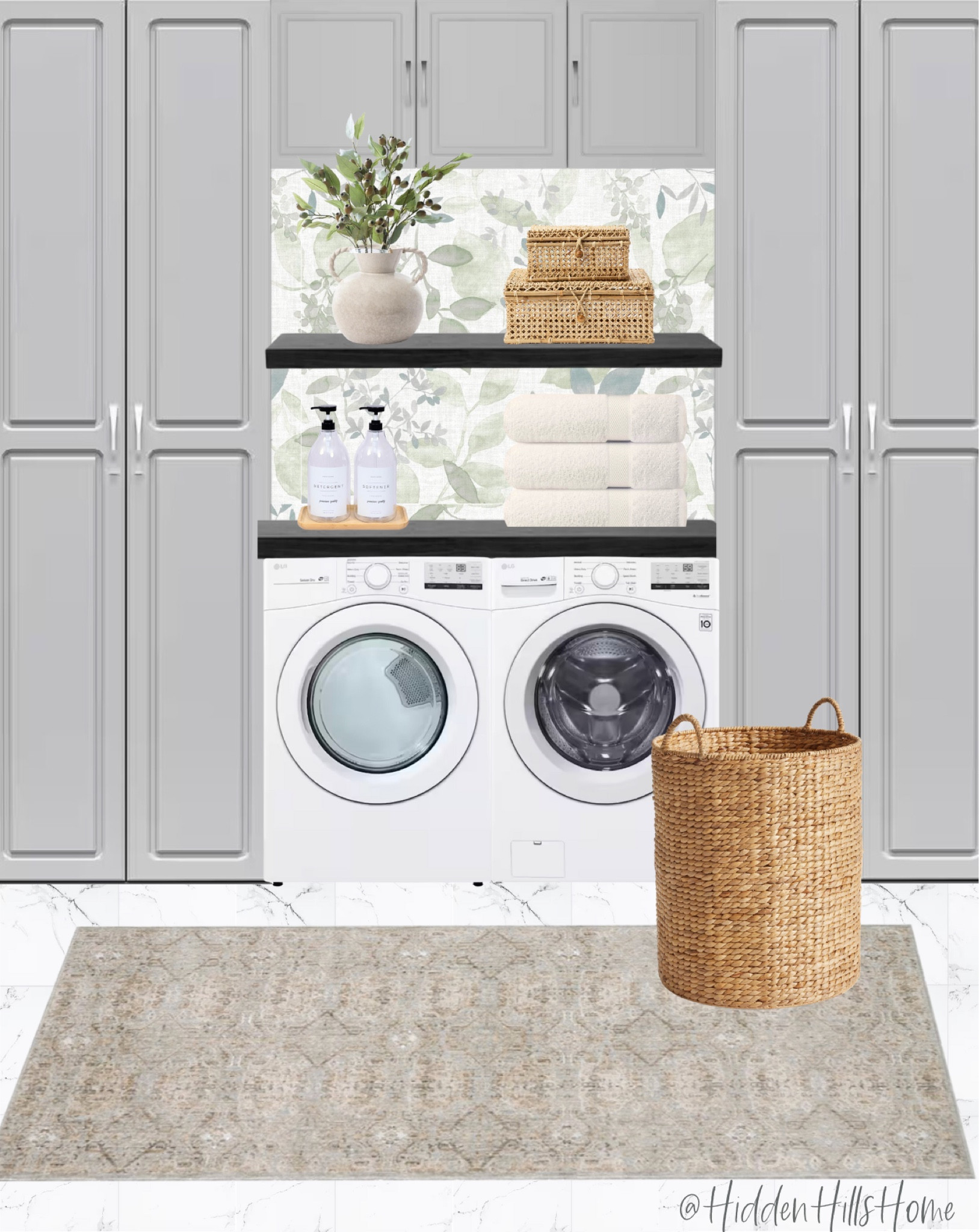 Gray cabinet laundry room, neutral color laundry room 

#LTKHome #LTKStyleTip #LTKSaleAlert