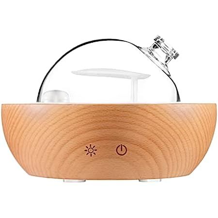 Glass Aromatherapy Essential Oil Diffuser, 200ml Natural Wood Base, Desktop Ultrasonic Aroma Diff... | Amazon (US)