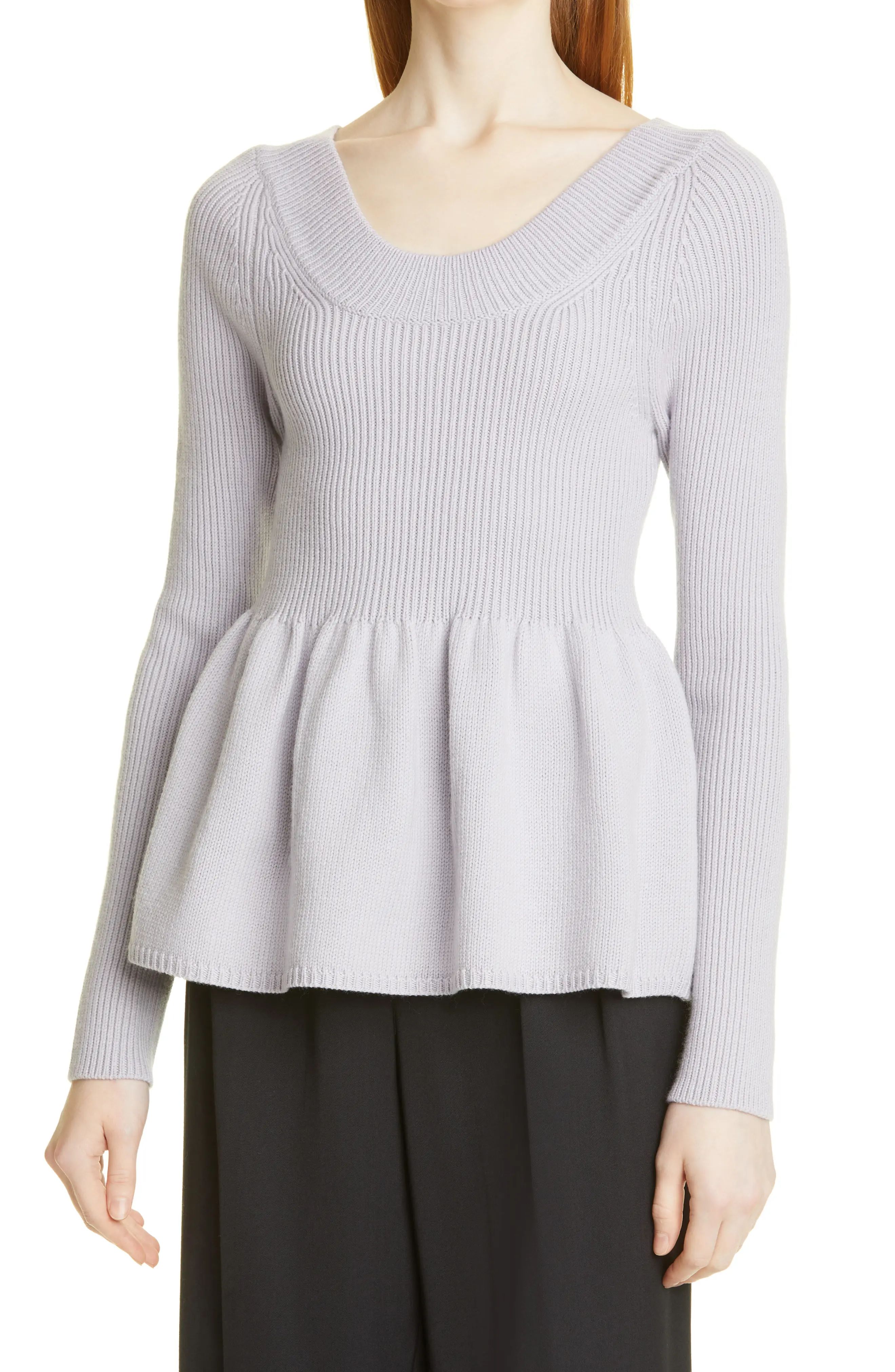 Rebecca Taylor Peplum Top, Size Small in Pale Lilac at Nordstrom | Nordstrom