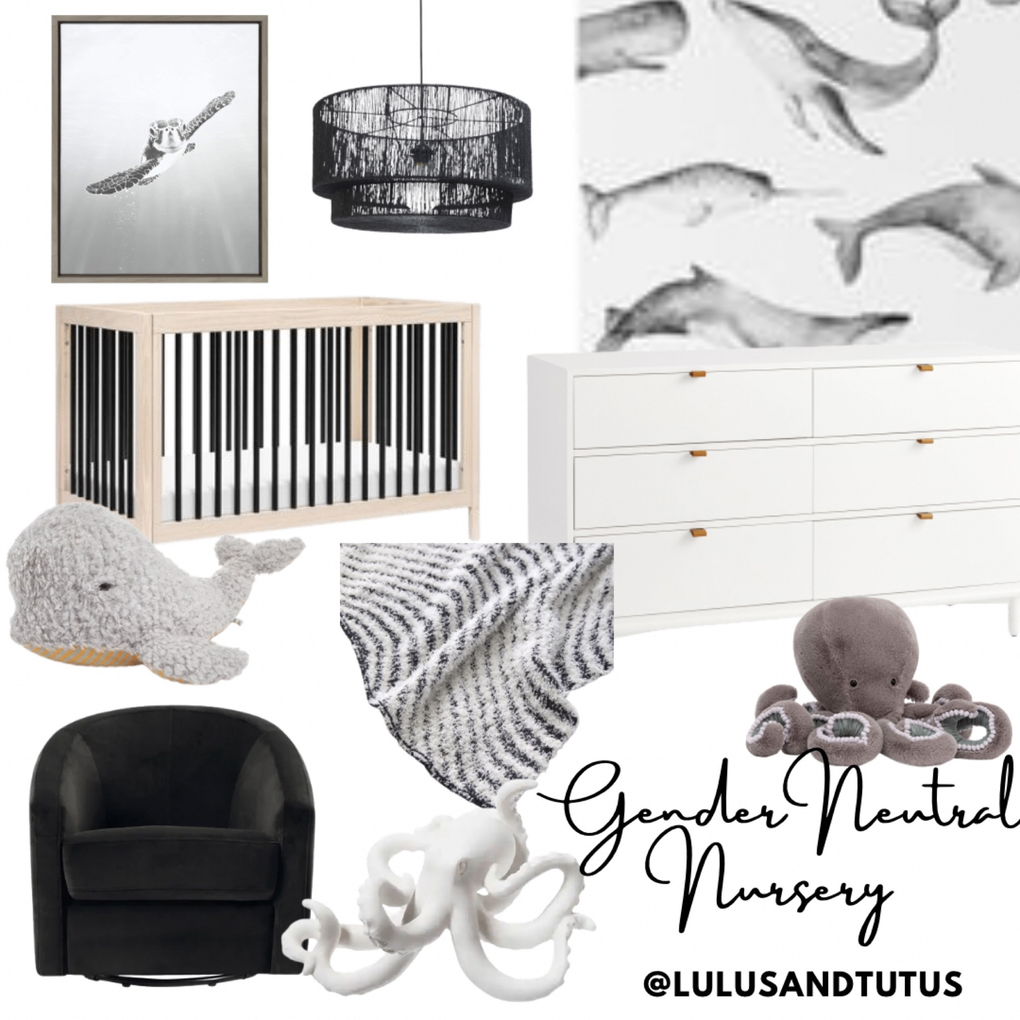 Gender neutral modern nursery 🖤 what do you think?! 

#LTKbump #LTKbaby #LTKkids