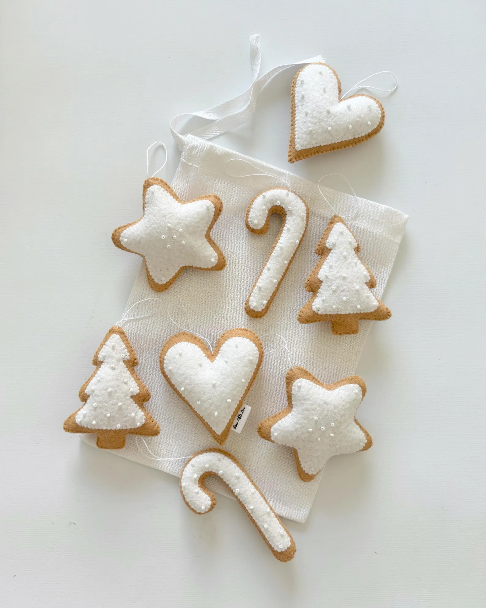 Set of 4 Christmas Felt Ornaments Cookies / Christmas Tree Decor/christmas Decoration/christmas F... | Etsy (US)