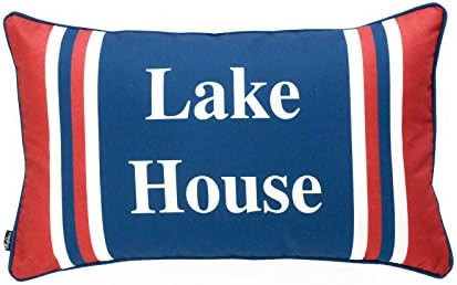 Hofdeco Lake House Indoor Outdoor Lumbar Pillow Cover ONLY, Water Resistant for Patio Lounge Sofa... | Amazon (US)