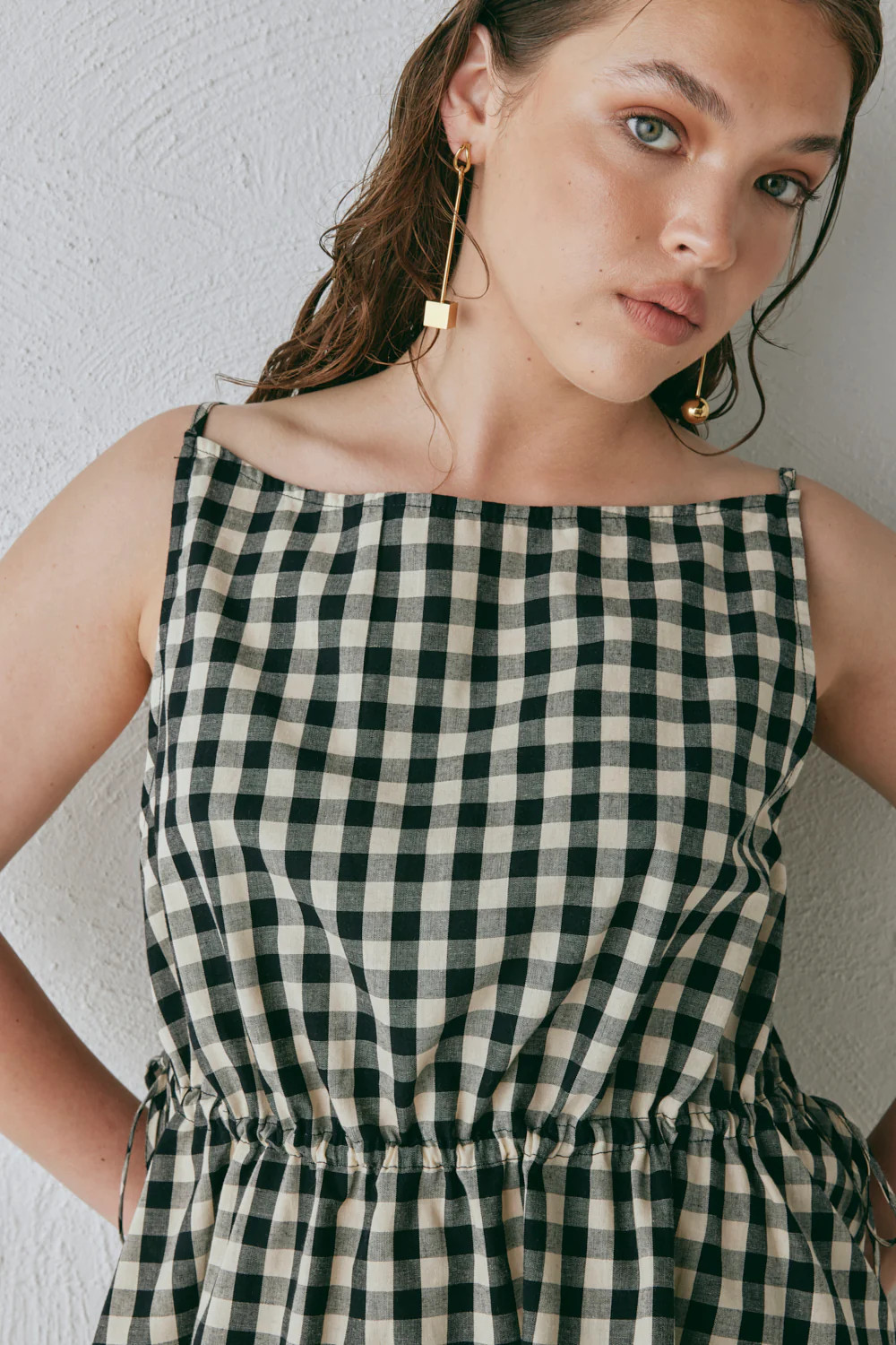 Indi Top Black Check | VRG Grl
