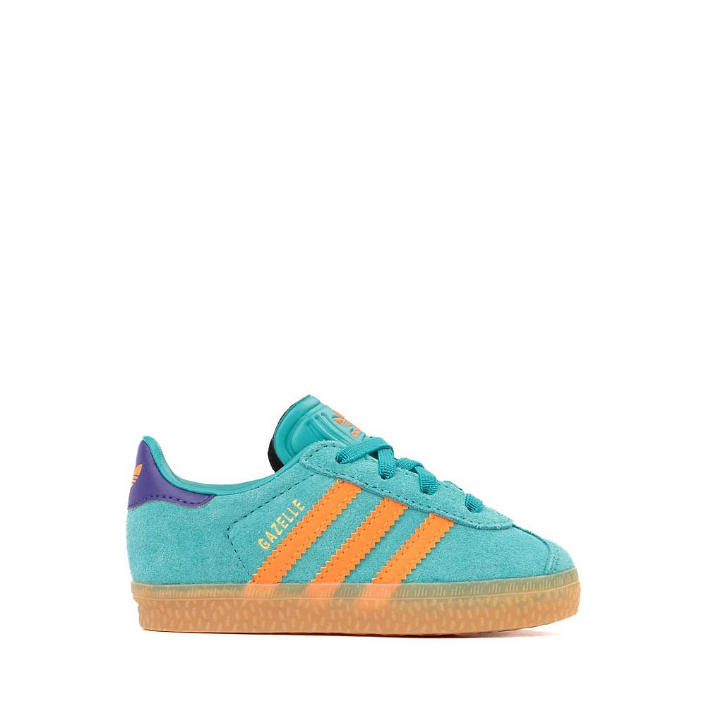 adidas Gazelle Comfort Closure Athletic Shoe - Baby / Toddler - Pure Teal / Impact Orange | Journeys