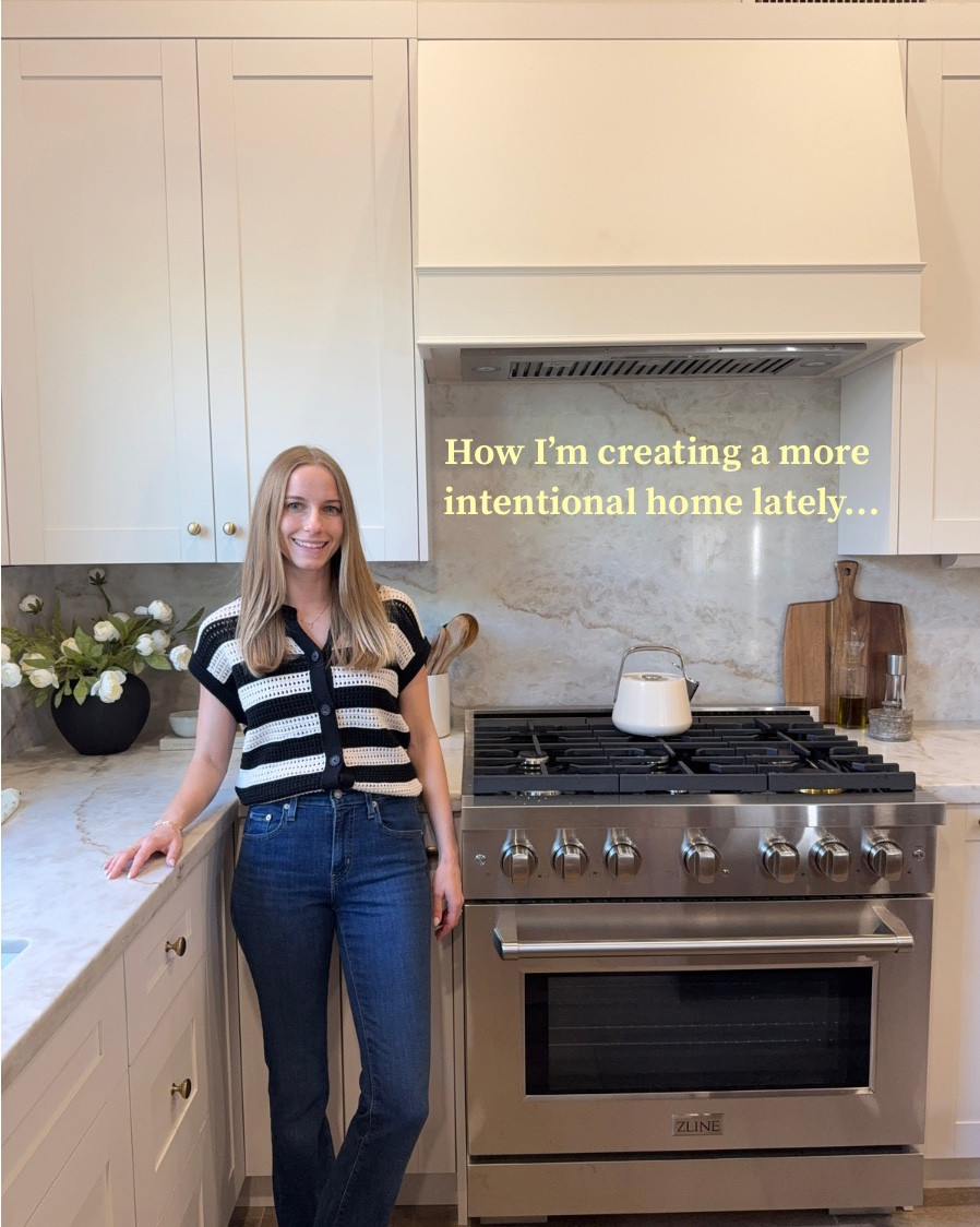 It’s the small, intentional shifts that make the biggest difference in how a home feels. 🤎 From non-toxic cleaning to kitchen organization, these are the things I’m currently loving. 
•
•
•
#intentionalliving #intentionalhome #kitchenorganization #hometips #nontoxichome 
How I’m creating a more intentional home, nontoxic living, non-toxic home, home favorites, things I’m loving lately, battery powered candles, tea kettle, ceramic kettle, knife organizer, kitchen drawer organizer, nontoxic cleaning products, stain remover, storage coffee table books, hidden storage, reusable produce bags, produce bags, reducing plastic 

#LTKSpringSale #LTKdayinmylife #LTKHome