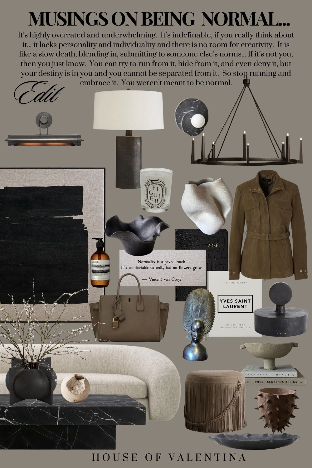 It’s highly overrated and underwhelming.  It’s indefinable, if you really think about it... it lacks personality and individuality and there is no room for creativity.  It is like a slow death, blending in, submitting to someone else’s norms... If it’s not you, then you just know.  You can try to run from it, hide from it, and even deny it, but your destiny is in you and you cannot be separated from it.  So stop running and embrace it.  You weren’t meant to be normal.

#LTKmomlife #LTKdayinmylife #LTKHome