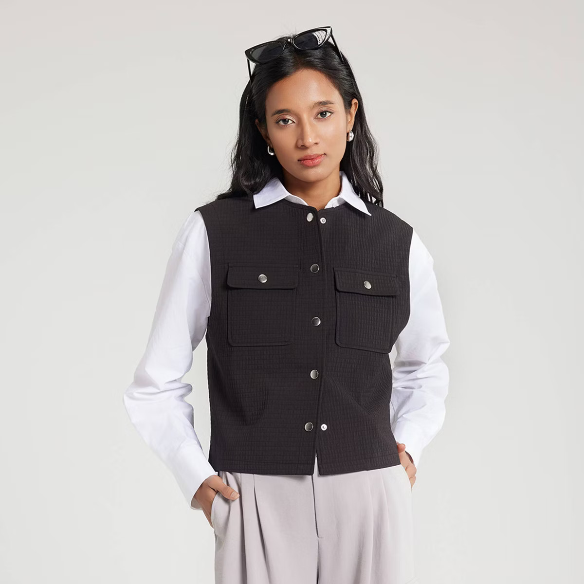 Women's Textured Vest with Pocket - A New Day™ | Target