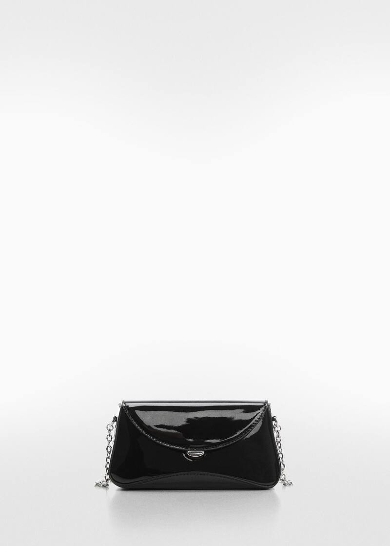 Patent leather chain handbag -  Women | Mango USA | MANGO (US)