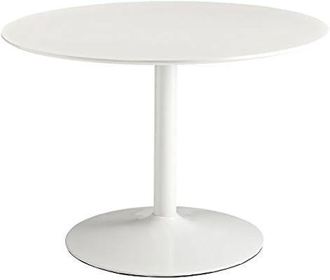 Modway Rostrum Modern 44" Round Top Pedestal Kitchen and Dining Room Table in White | Amazon (US)