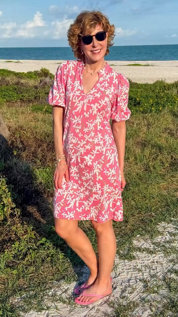 This dress feels like summer from head to toe. With its elbow-length blouson sleeves, modest 36-inch length, and relaxed fit that skims the body, it’s exactly the kind of dress I want to wear all season long.
☀️

#LTKSeasonal #LTKOver40 #LTKootd
