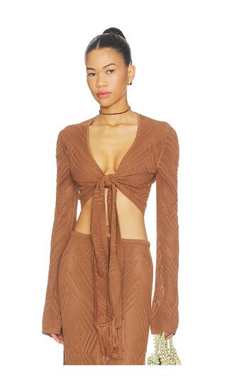 DEVON WINDSOR Vale Top in Brown. - size M | Revolve Clothing (Global)