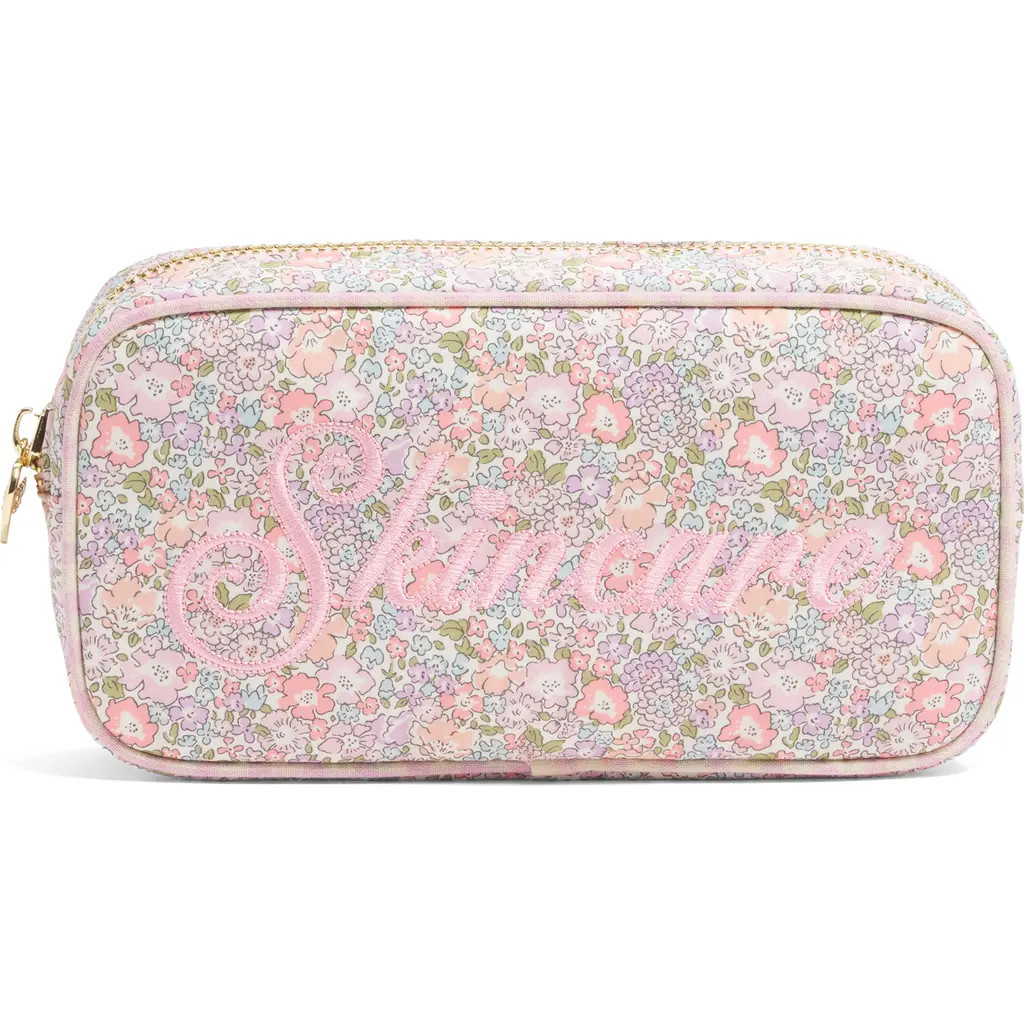 Stoney Clover Lane x Liberty Small Skincare Embroidered Cotton Pouch in Michelle at Nordstrom | Nordstrom