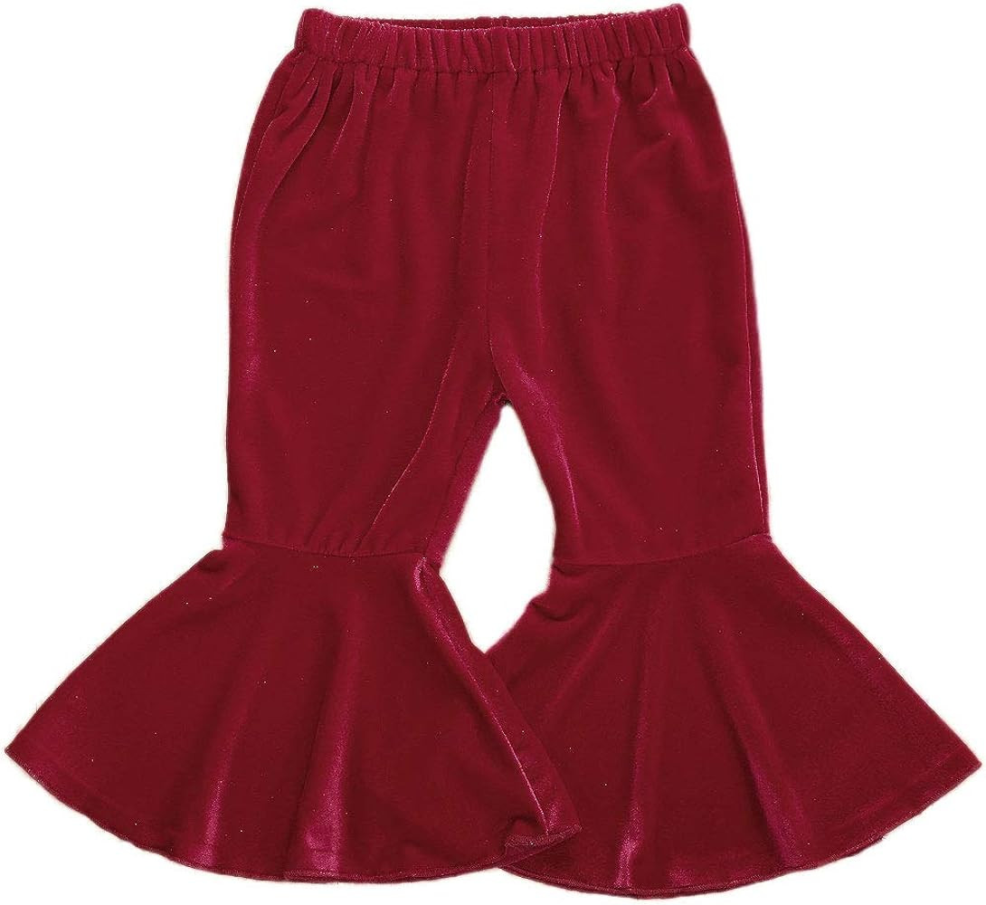 GOOCHEER Kids Toddler Little Baby Girl Ruffle Ripped Jeans Bell Bottom Flare Pants Ripped Denim L... | Amazon (US)