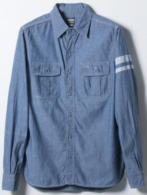 Momotaro $175 NWT Indigo Chambray 5oz Selvedge GTB Button-Down Shirt SJ091 44 XL  | eBay | eBay UK