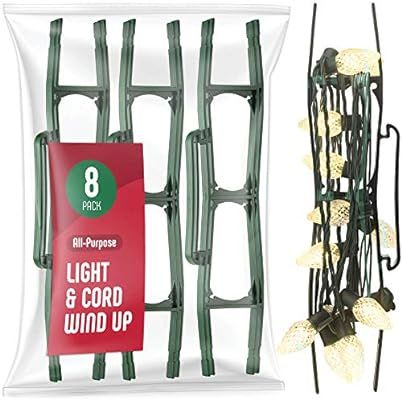 Christmas Lights Storage Holder [Set of 8] All-Purpose light cord wind up - Holiday Light Storage... | Amazon (US)