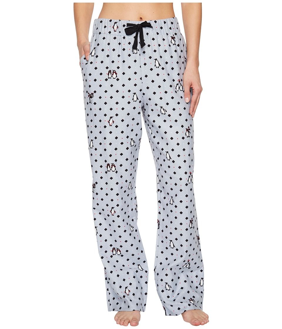 Vera Bradley - Flannel Pajama Pants (Playful Penguins Gray) Women's Pajama | Zappos