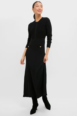 Black Knit Long Sleeve Gemma Dress | Tuckernuck (US)