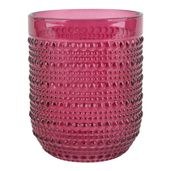 Burgundy Hobnail Double Old-Fashioned Glass, 8.5Oz, Red, sold by At Home | At Home
