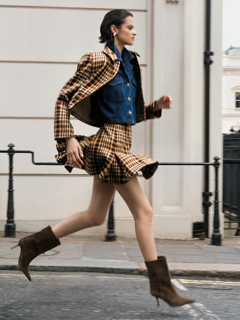 Tasha Brown Checked Mini Skirt | French Connection (UK)