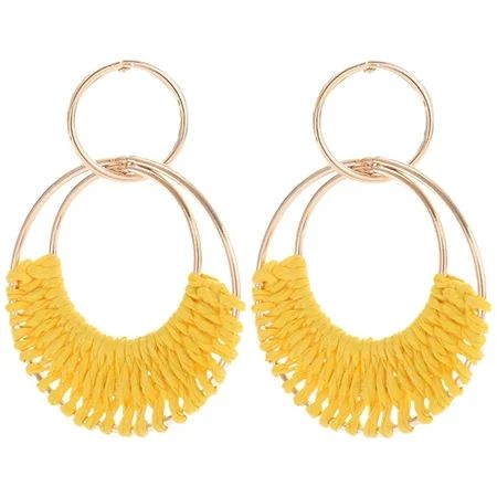 Fashion Earrings Round Braided Beachy Jewelry for Women Lightweight Women s Seaside | Walmart (US)