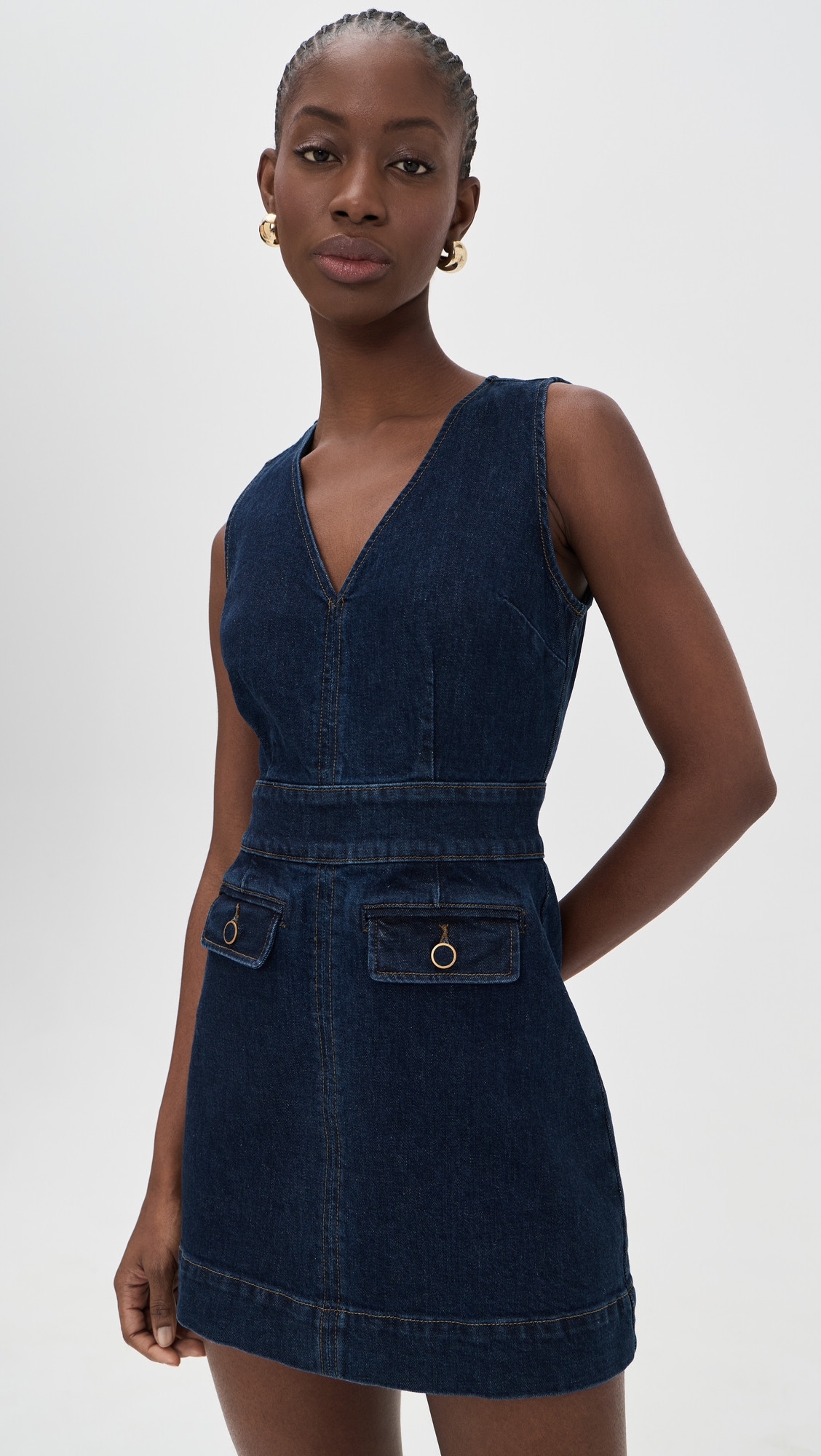 PAIGE Sylvia Denim Mini Dress Ballast 8 | Shopbop