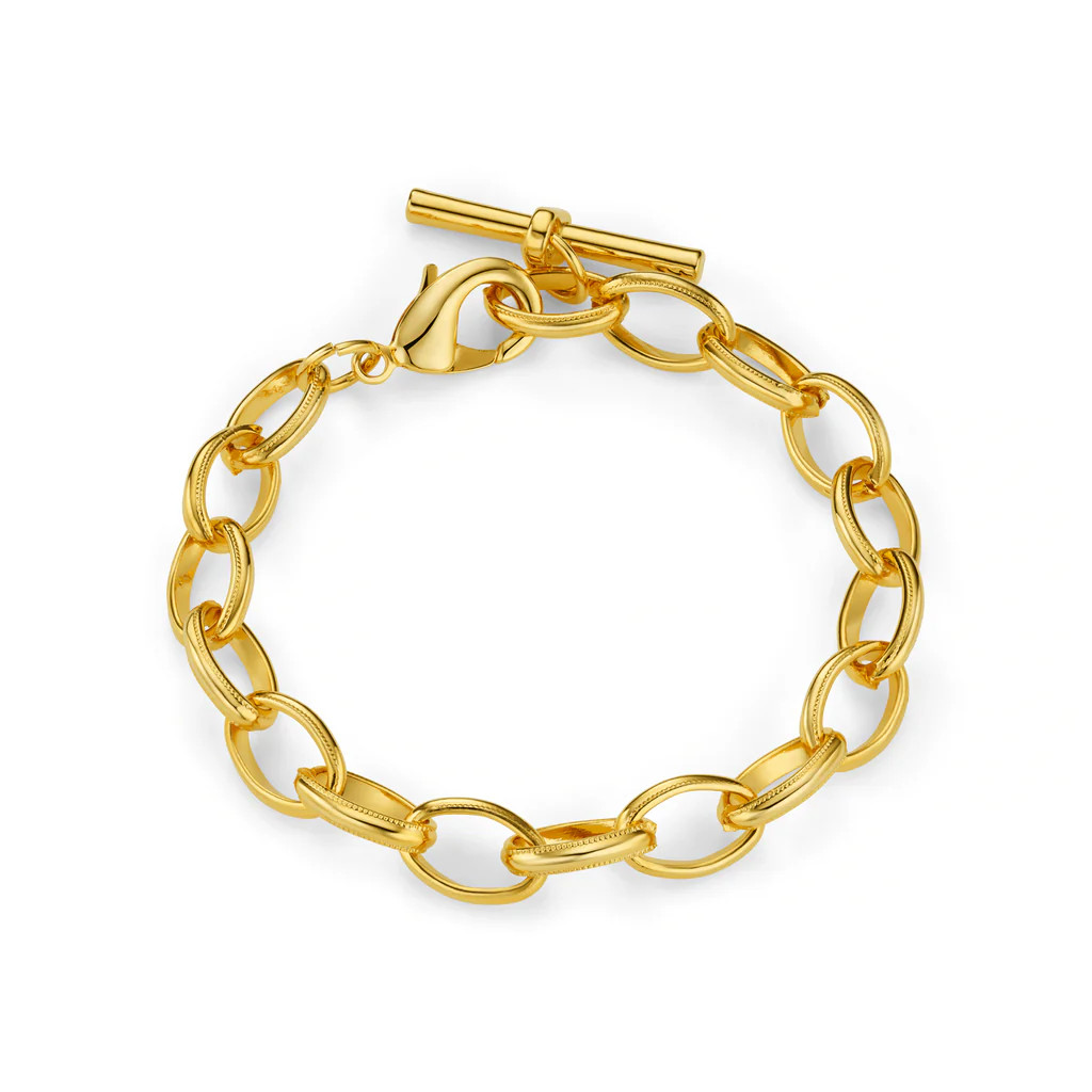 Oval Link T-Bar Drop Bracelet | Orelia