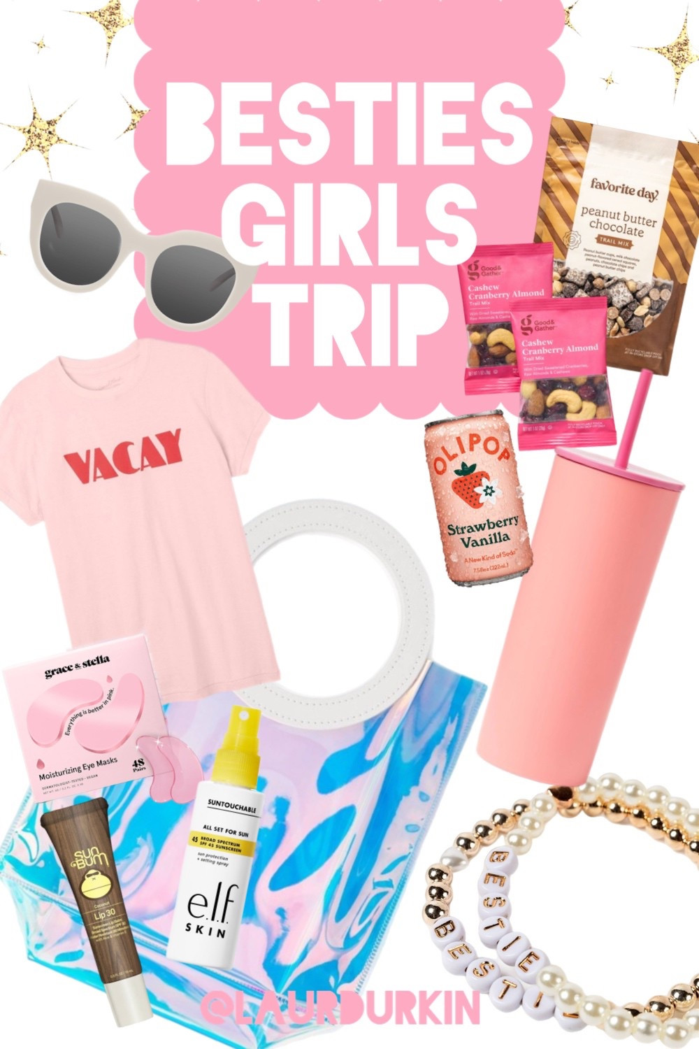 Going on a girls trip?! Make your besties a gift bag filled with things you will need for your trip. Here’s some ideas🫶🏻🎀🤍

#LTKSeasonal #LTKParties #LTKTravel