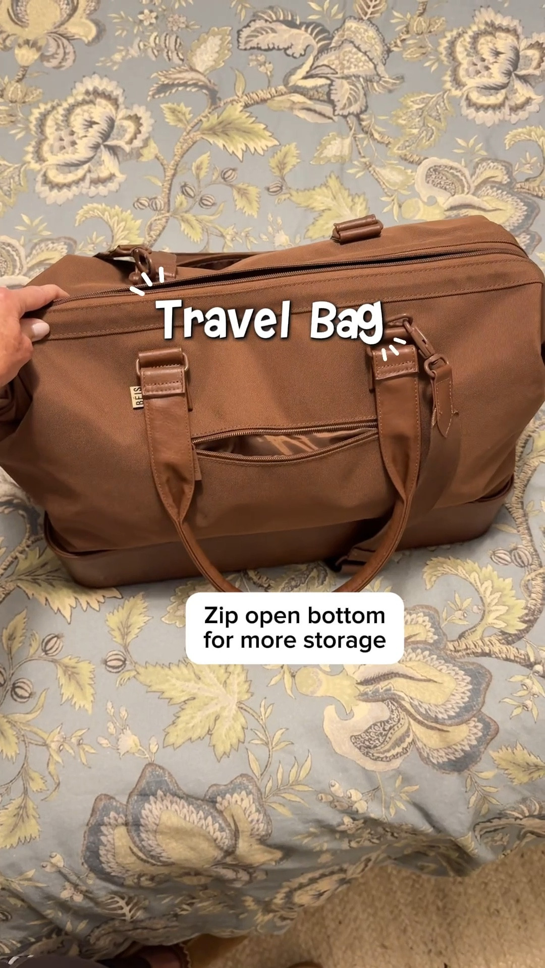 Carry-on travel duffle bag! 
Men love it too because it stands open and the bottom unzips for more storage. I usually put my shoes down there 

#LTKTravel