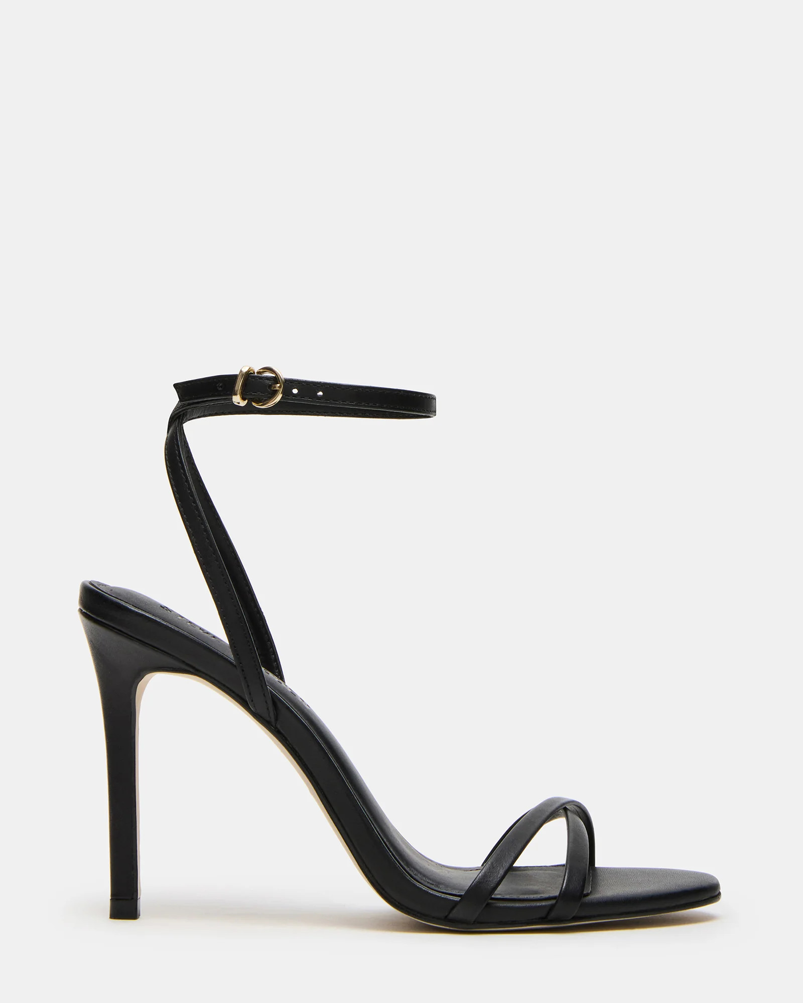 JYPSEY Black Leather Strappy Stiletto Women's Heel | Steve Madden (US)