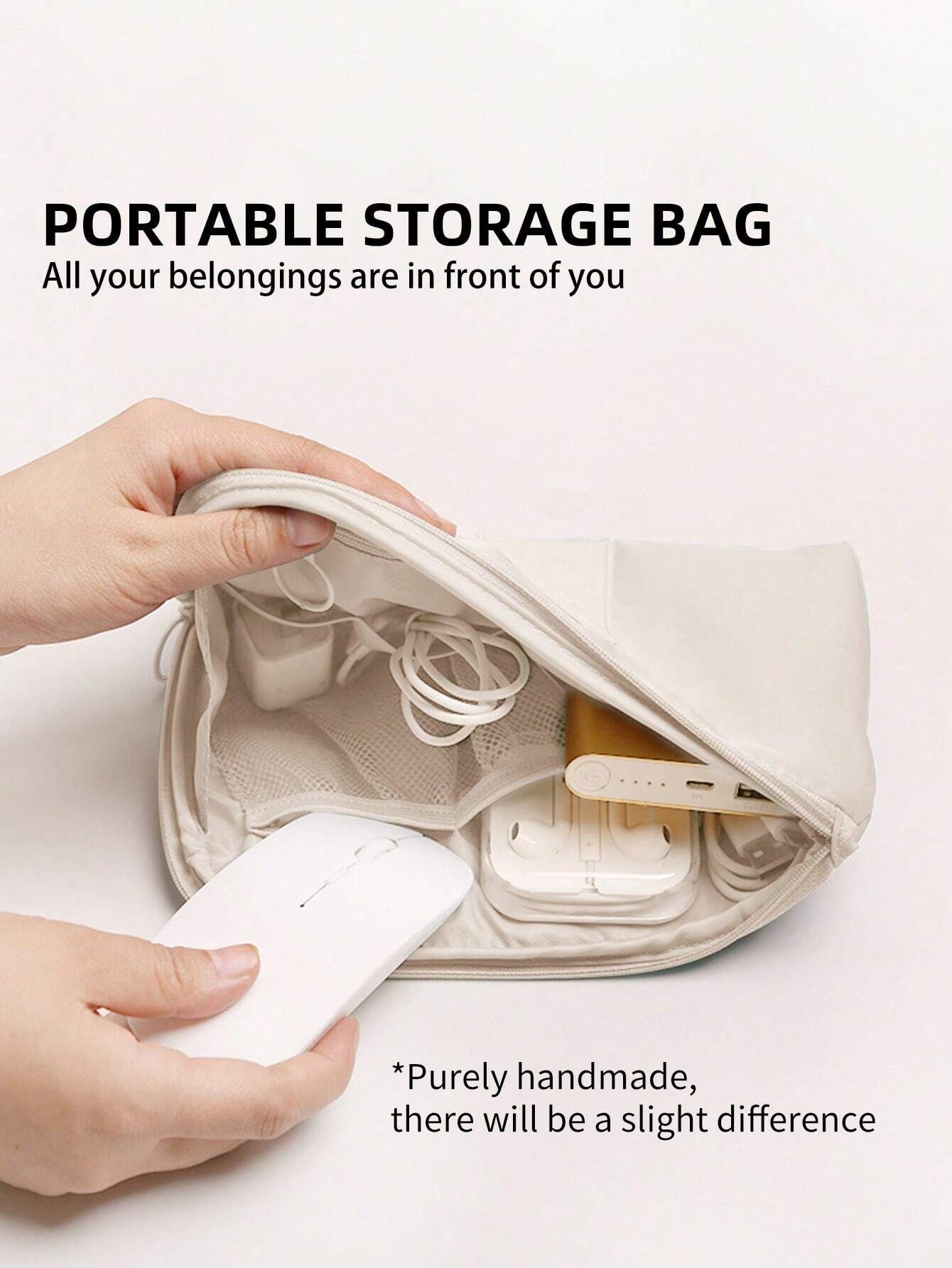 1pc Portable Multifunctional Data Cable Storage Bag | SHEIN