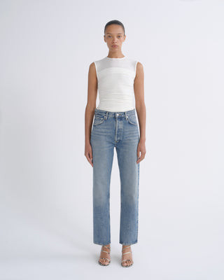 90's Pinch Waist High Rise Straight in Navigate | AGOLDE