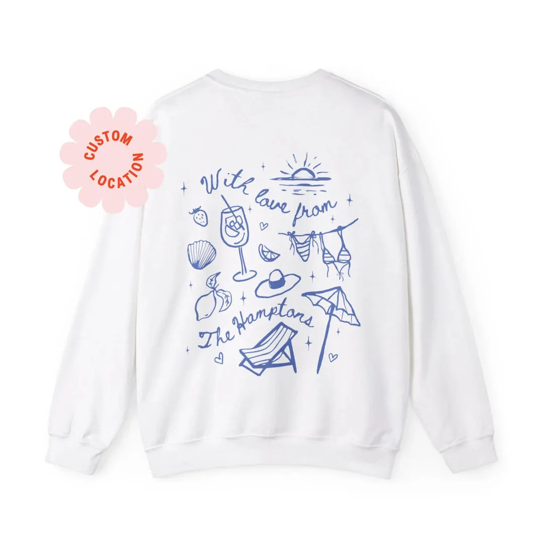 The Hamptons Bachelorette Crewneck, Customizable Bachelorette Sweatshirt, Bachelorette Party, Mia... | Etsy (US)