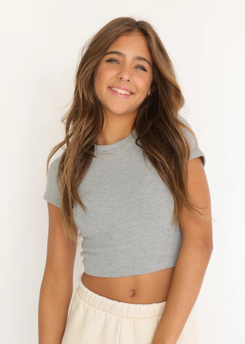 Ribbed Cropped Crew | Subtle Fux