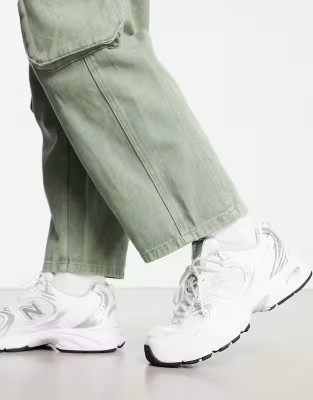 New Balance 530 trainers in white metallic | ASOS (Global)
