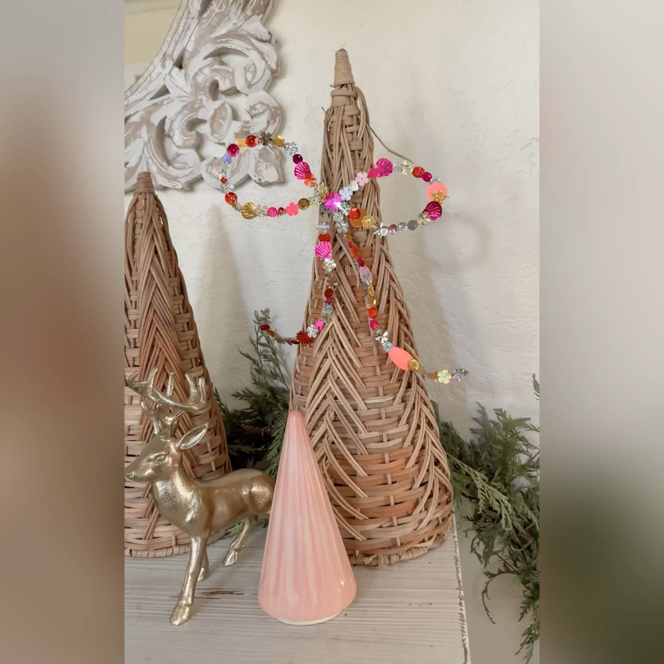 Girls night idea 🎀 Sequin bow hanging. You’ll shape your bow using four pipe cleaners. You’ll then use the glue to add sequins. We used twine and ribbon to hang ours (glued to the back using hot glue). I’m also linking our inspo in case you’re not feeling a DIY! 💕🫶🏻✨

#LTKHoliday #LTKSeasonal #LTKWatchNow