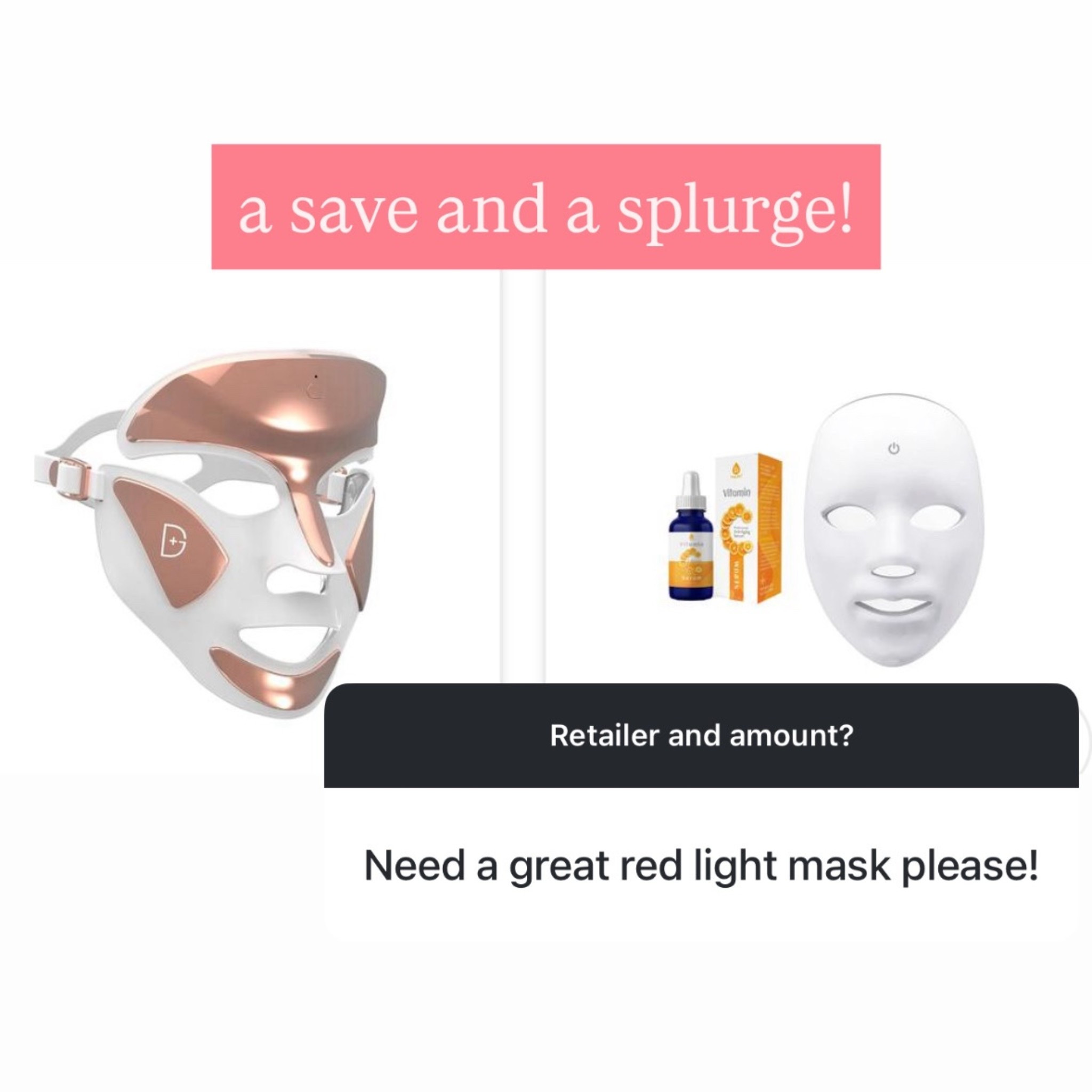 Save or splurge red light mask  
