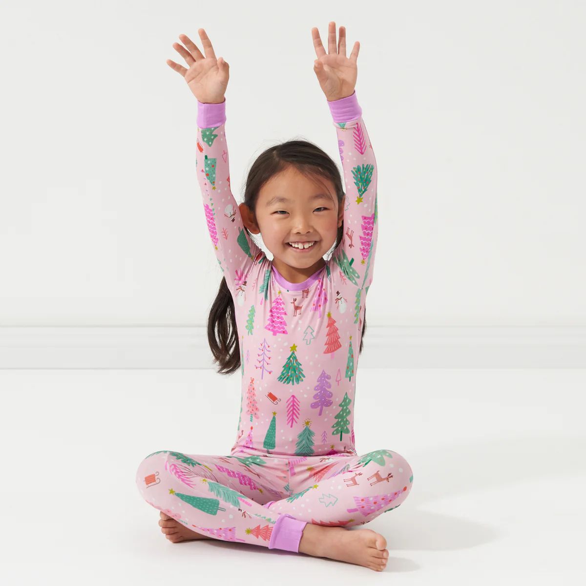Pink Merry & Bright Two-Piece Pajama Set | Little Sleepies