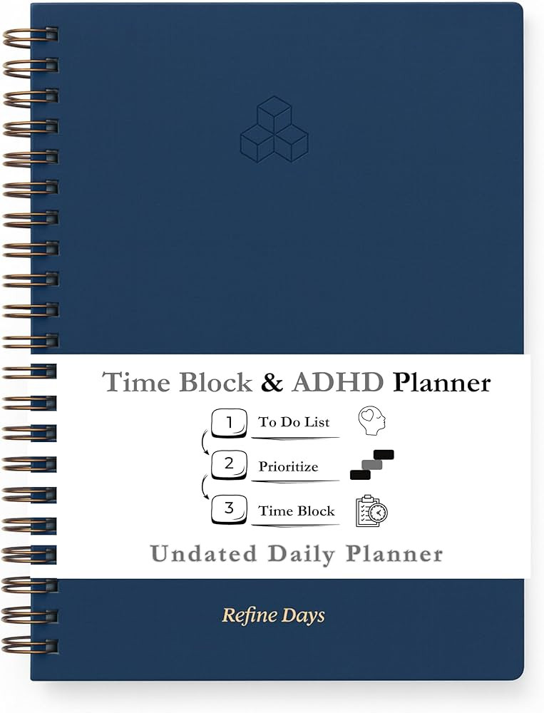 Undated Daily Planner - Time Blocking Planner & ADHD Planner. To Do List, Hourly Schedule, Daily ... | Amazon (US)
