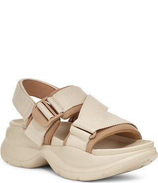 La Camp Mesh and Canvas Platform Sandals | Dillard's