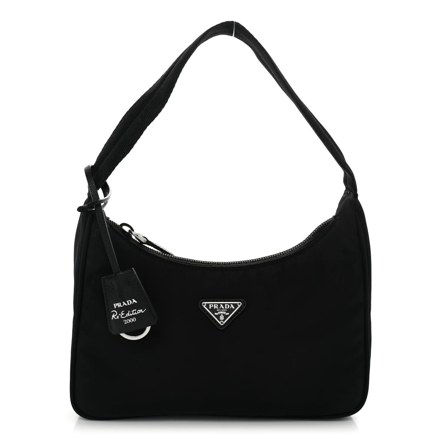 Prada Tessuto Nylon Mini Re-Edition 2000 Bag Black | FASHIONPHILE (US)