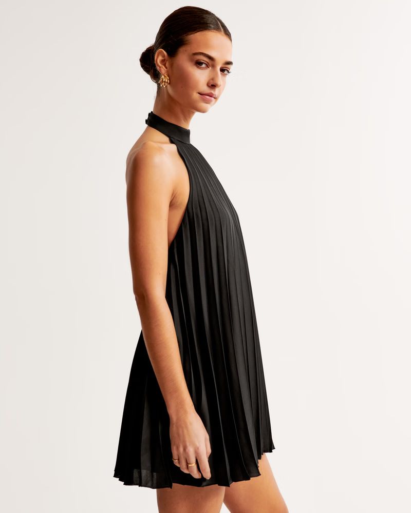 The A&F Giselle Pleated Trapeze Mini Dress | Abercrombie & Fitch (US)