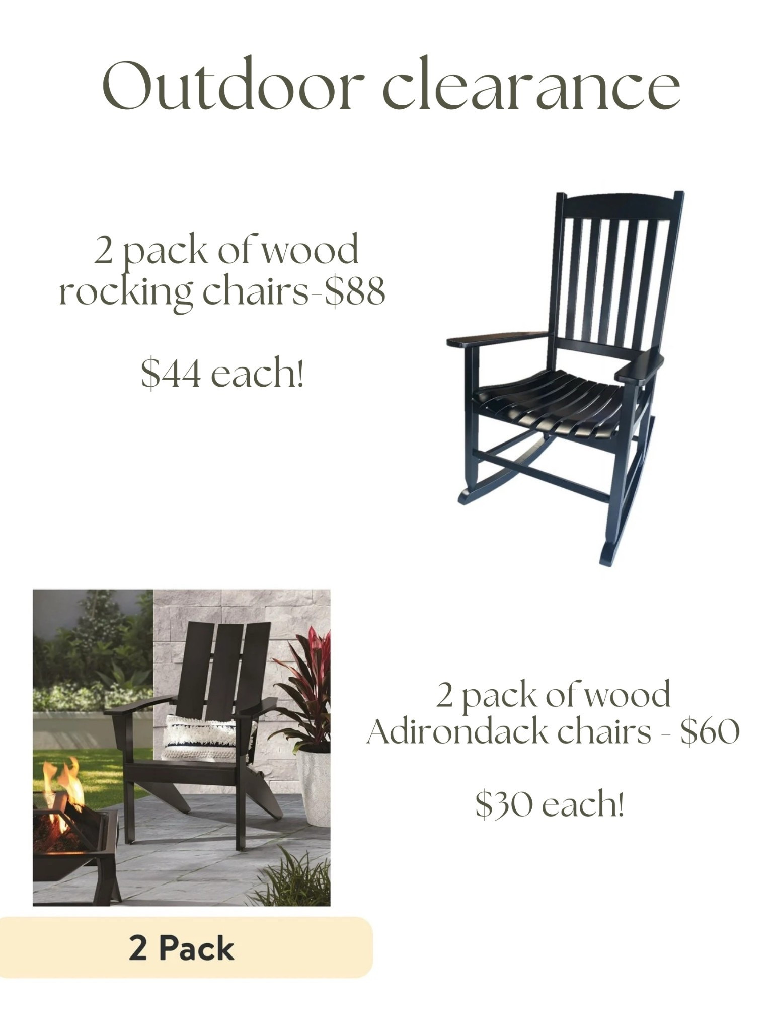 Don’t miss these super good deals on outdoor rocking chairs and Adirondack chairs! 

#LTKHome #LTKSeasonal #LTKSaleAlert