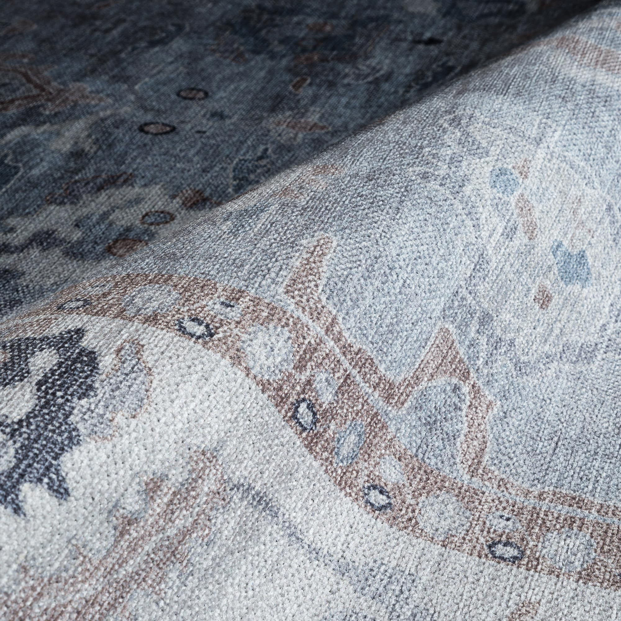 Fame Rugs Modern Oushak Rug, Vintage Turkish Gray Oriental Antique Inspired Area Rugs, Washable L... | Amazon (US)