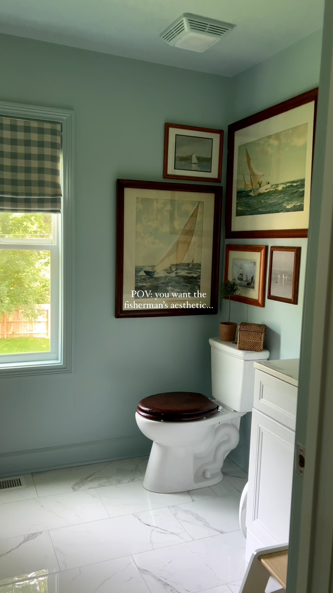 Fisherman aesthetic but polished and whimsical! Walls are the color Tradewind by Sherwin Williams. 

#LTKHome