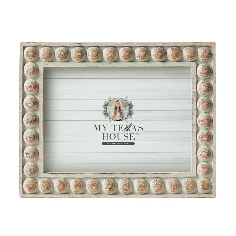 My Texas House 5" x 7" Ivory Rustic Ball Resin Tabletop Picture Frame - Walmart.com | Walmart (US)
