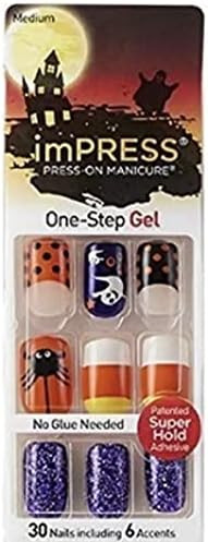 Impress Press-on Manicure Halloween Edition Medium Length, Square Shape Nails - Malice | Amazon (US)